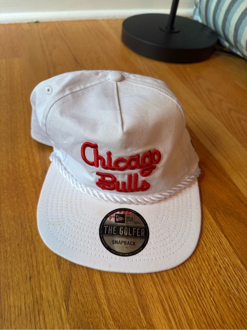 New Era Chicago Bulls The Golfer Snapback Hat White & Red Hat
